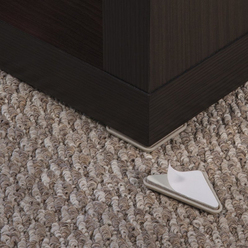 SUPER SLIDERS SuperSliders Self-Stick Furniture Sliders for Carpeted Surfaces (4 piece) - 2"" Tan - Triangle SuperSliders - Image 4